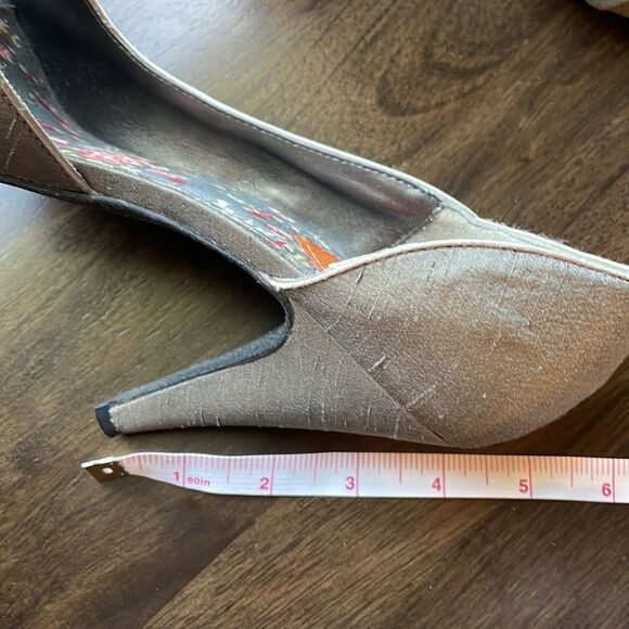 ROCKET DOG Open Toe Thai Silk Heels gray excellent condition size 8 - Picture 10 of 10